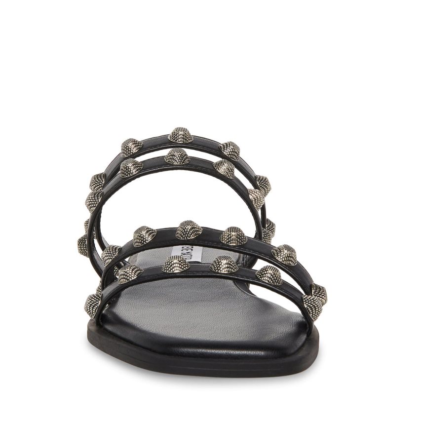 Black Steve Madden Sterling Women's Flat Sandals | PH 2867GIF